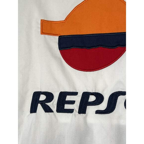 Vintage Honda HRC Pit Shirt Repsol Short Sleeve Patch Button Down Size Large - Picture 8 of 10